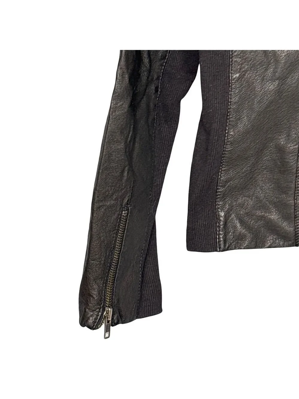 Anthropologie Cartonnier Black Leather Jacket Small